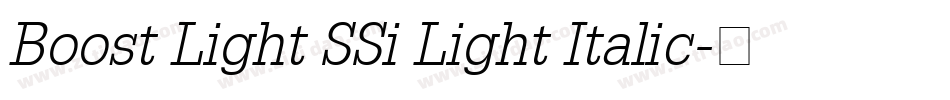 Boost Light SSi Light Italic字体转换